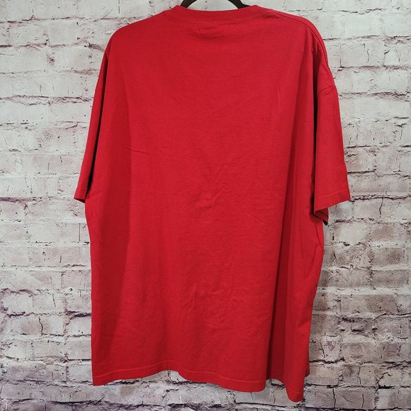 New Orleans Air Waves Inc Short Sleeve Tee Shirt Red - Gold Emblem - Picture 4 of 9